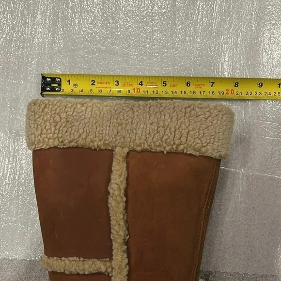 [39/8-8.5]The  Art Company Genuine Mustard Leather MidCalf Wool Heeled Boots - Picture 6 of 14